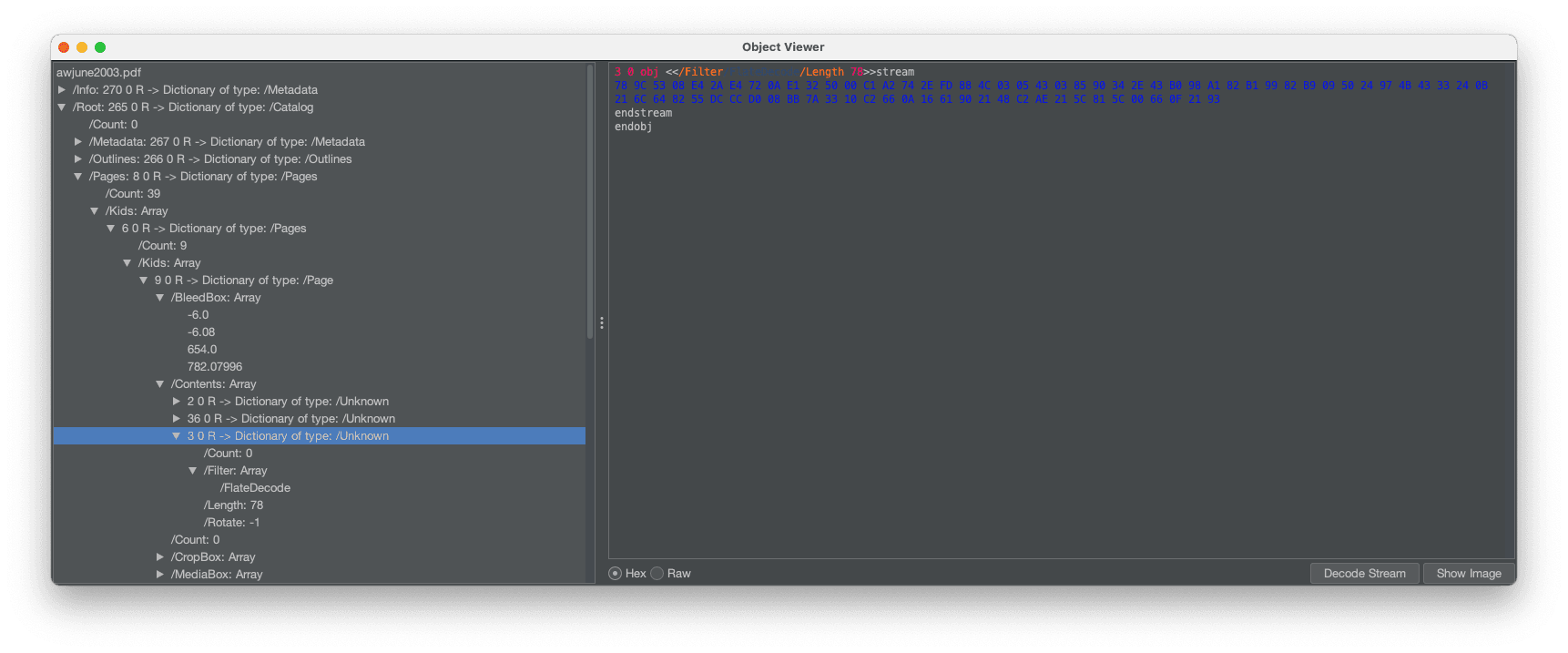COSツリーナビゲーション