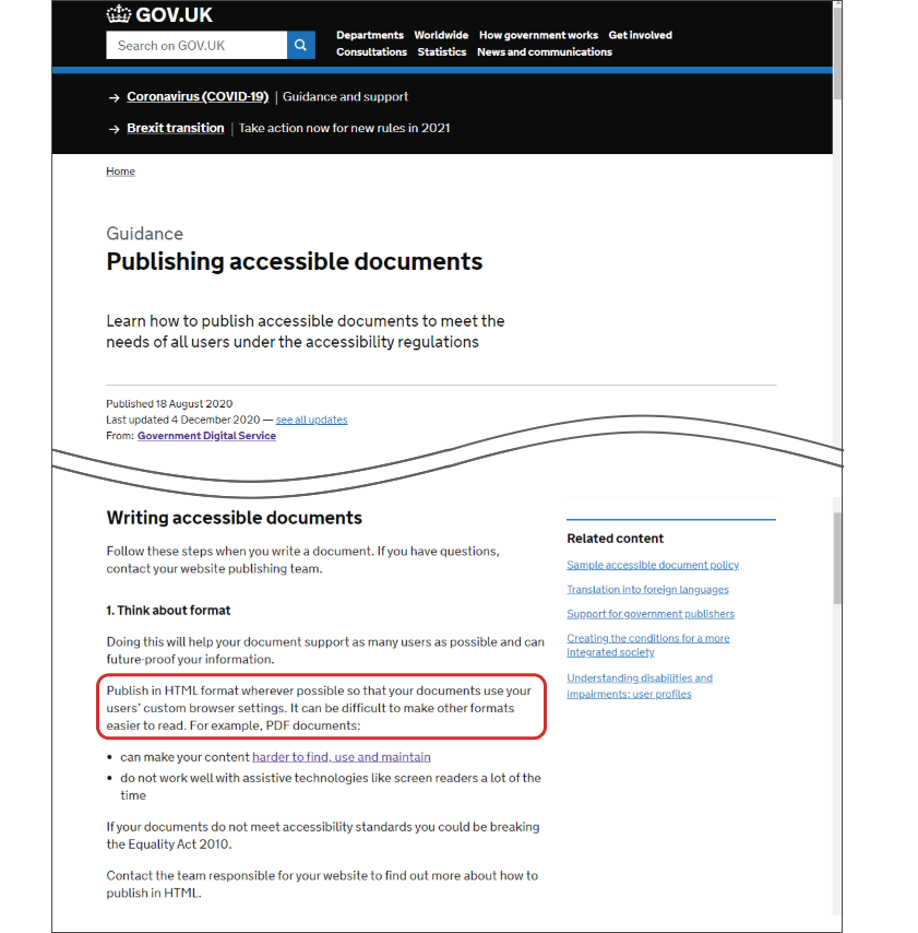 英国デジタル政府の文書公開ガイドライン